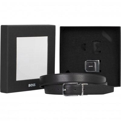 Foto van Boss Heren Riem Zwart 50554470/001 Madison-B_Gb