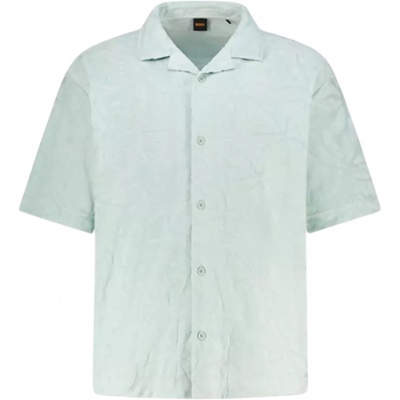 Foto van Boss Heren Overshirt Groen 50559204/446 We Flower