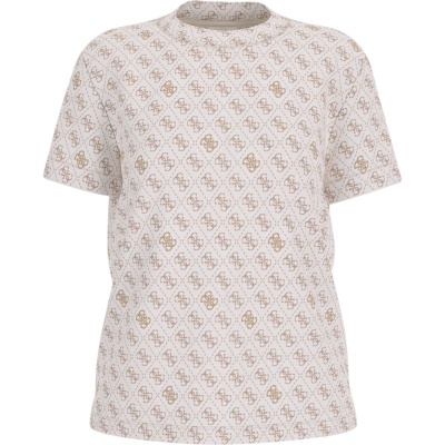 Guess Dames T-shirt Wit V5BI14I3Z14/P0Ns 4G Rhombus Studs Ss T-Shirt Foto van Guess Dames T-shirt Wit V5BI14I3Z14/P0Ns 4G Rhombus Studs Ss T-Shirt