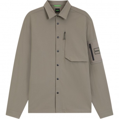 Foto van Boss Heren Overshirt Groen 50559582/334 St Globe Hexa L