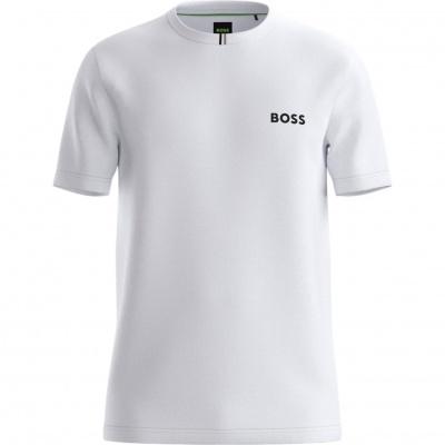 Foto van Boss Heren T-Shirt Wit 50554543/100 Ts Toc Spin Training