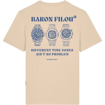 Foto van Baron Filou Heren T-shirt Bruin Different Timezones