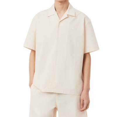Lacoste Heren Overhemd Wit CH2355/FM0 Woven Shirt Foto van Lacoste Heren Overhemd Wit CH2355/FM0 Woven Shirt