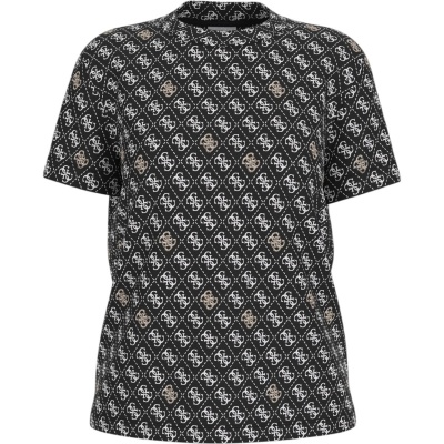Guess Dames T-shirt Zwart V5BI14I3Z14/Pj5U 4G Rhombus Studs Ss T-Shirt Foto van Guess Dames T-shirt Zwart V5BI14I3Z14/Pj5U 4G Rhombus Studs Ss T-Shirt