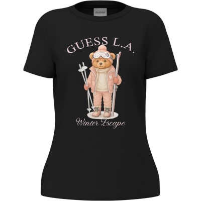 Foto van Guess Dames T-shirt Zwart V6BI19-K6749/JBLK Fabrizia