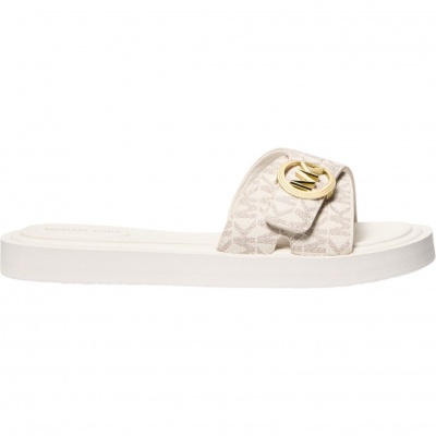 Michael Kors Dames Ballerina Bruin 40R6MKFA1B/150 Mk Pool Slide Foto van Michael Kors Dames Ballerina Bruin 40R6MKFA1B/150 Mk Pool Slide