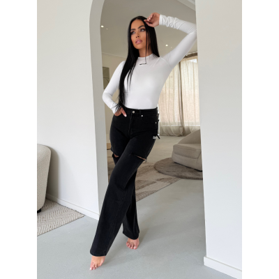 Foto van Unique The Label Dames Jeans Zwart June
