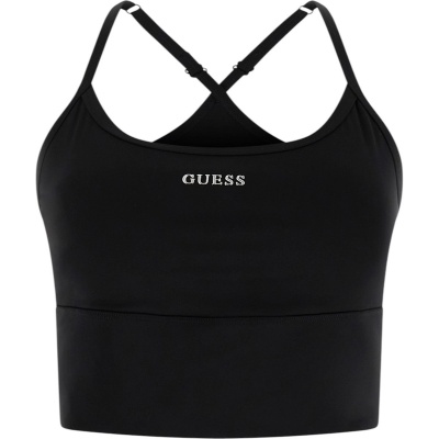Guess Dames T-shirt Zwart V6GP14-K3056/JBLK Demetra Long Bra Foto van Guess Dames T-shirt Zwart V6GP14-K3056/JBLK Demetra Long Bra