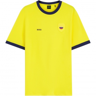 Foto van Boss Heren T-Shirt Geel 50562134/741 Ts Bb Bc Lux