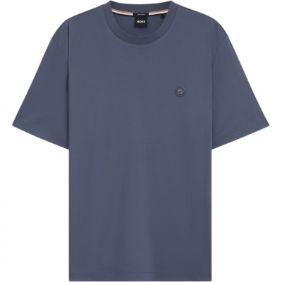 Foto van Boss Heren T-Shirt Blauw 50555844/466 C Taut