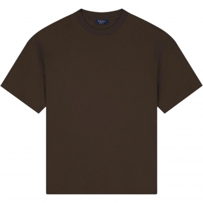 Foto van Tria D'oro Heren T-shirt Bruin LFT/BRWN Loose Fit 