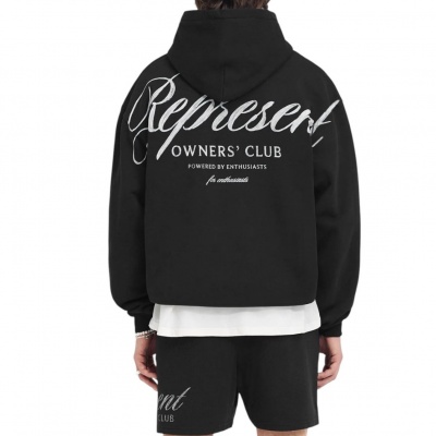 Foto van Represent Heren Trui Zwart Owners Club Script Hoodie
