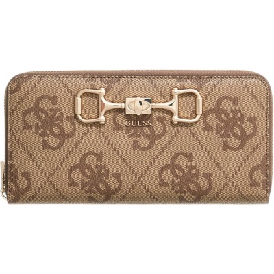 Foto van Guess Dames Portemonnees Bruin SWOS99-24146/LTL Janie Logo Slg Lrg Zip Around