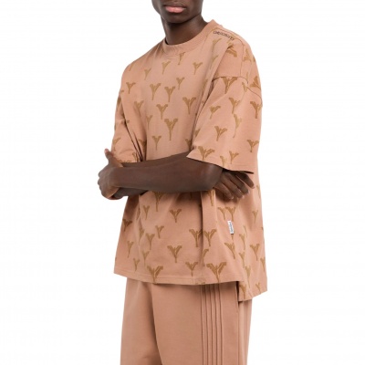 Carlo Colucci Heren T-Shirt Bruin C3576/52G Foto van Carlo Colucci Heren T-Shirt Bruin C3576/52G