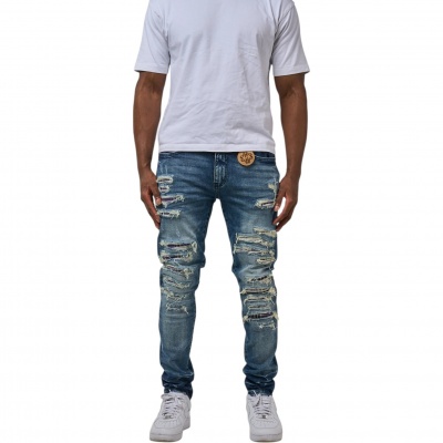Foto van Amicci Heren Jeans Blauw AMJ62/MID Belvedere