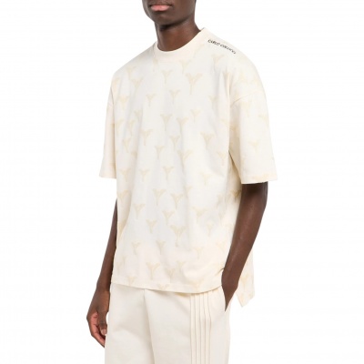 Carlo Colucci Heren T-Shirt Wit C3576/59G Foto van Carlo Colucci Heren T-Shirt Wit C3576/59G