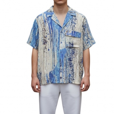 Carlo Colucci Heren Overshirt Blauw C4753/591 Foto van Carlo Colucci Heren Overshirt Blauw C4753/591