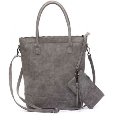 Schoudertas Zebra met kartel 600077 Grey Schoudertas Zebra met kartel 600077 Grey