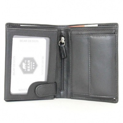 Bear Design Lage Billfold opklap FR 7208 Black Bear Design Lage Billfold opklap FR 7208 Black