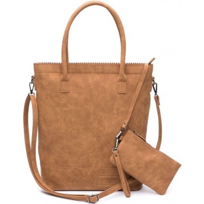 Schoudertas Zebra met kartel 600077 Camel Schoudertas Zebra met kartel 600077 Camel
