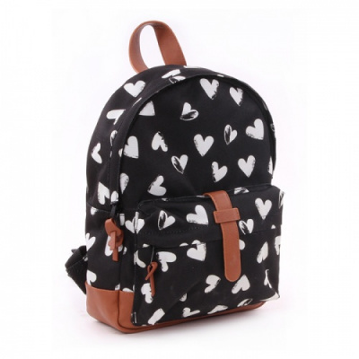 Rugzak Kidzroom Black & White Hearts black Rugzak Kidzroom Black & White Hearts black