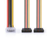 Interne Voedingskabel Molex naar 2x Sata 0.15mtr Interne Voedingskabel Molex naar 2x Sata 0.15mtr
