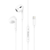 Lightning Oordopjes met microfoon wit 1,2m 