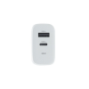 USB + USB-C snellader 20W wit