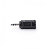Nedis Stereo-Audioadapter | 2.5 mm Male | 3.5 mm Female | Vernikkeld | Recht | ABS | Zwart | 10 Stu
