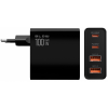USB 2x + 2x USB-C snellader 100W zwart USB 2x + 2x USB-C snellader 100W zwart