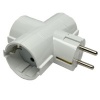 Stekkeradapter RA 3-voudig T-model wit