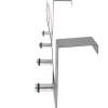 Deurkapstok 4 haken RVS