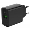 USB + USB-C snellader 20W zwart USB + USB-C snellader 20W zwart