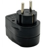 Doorvoerstekker RA met schakelaar zwart