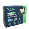 LED Bouwlamp 20W 3000K met Sensor - IP65 Waterdicht