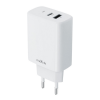 USB + USB-C snellader 20W wit