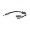3.5mm jack adapterkabel splitst het audiosignaal 3.5mm jack adapterkabel splitst het audiosignaal