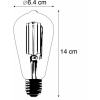 LED Volglas Flex Filament Rustieklamp E27 3,8W LED Volglas Flex Filament Rustieklamp E27 3,8W
