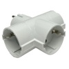 Stekkeradapter RA 3-voudig T-model wit