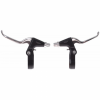 Remgreepset 2-vinger v-brake zwart/zilver Remgreepset 2-vinger v-brake zwart/zilver