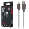 USB A naar USB-C kabel 1m zwart