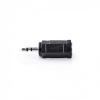 Nedis Stereo-Audioadapter | 2.5 mm Male | 3.5 mm Female | Vernikkeld | Recht | ABS | Zwart | 10 Stu