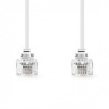 Telefoonkabel RJ11 10.0mtr wit
