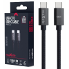 USB-C - USB-C Kabel 2m Zwart Omvlochten 100W USB-C - USB-C Kabel 2m Zwart Omvlochten 100W