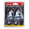 Zwenkwielset 40 mm 4 delig (2x Zwenk, 2x Bok) Zwenkwielset 40 mm 4 delig (2x Zwenk, 2x Bok)