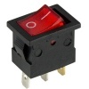 Wipschakelaar 1p aan-uit klein zwart/rood