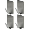 Handdoekhaken zelfklevend RVS 4 stuks
