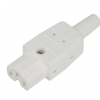 Stekker recht wit C15