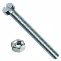 Deltafix metaalschroef cilinderkop + moer verzinkt m6 x 50 mm din 7985 / din 934 6 st.