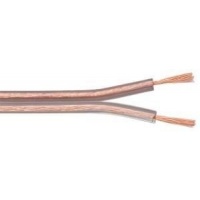 Luidsprekersnoer per meter transparant 2 x 0,75mm²